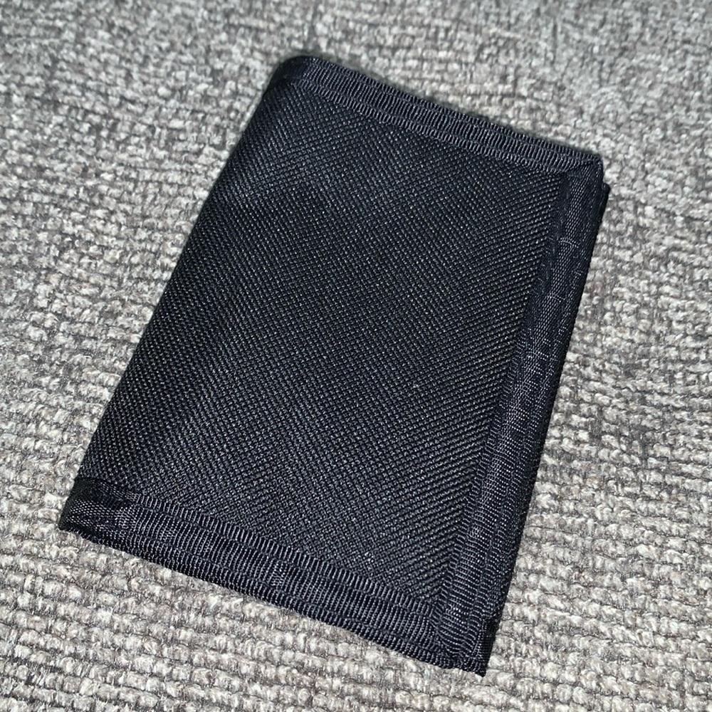 EUC Black retro Velcro wallet